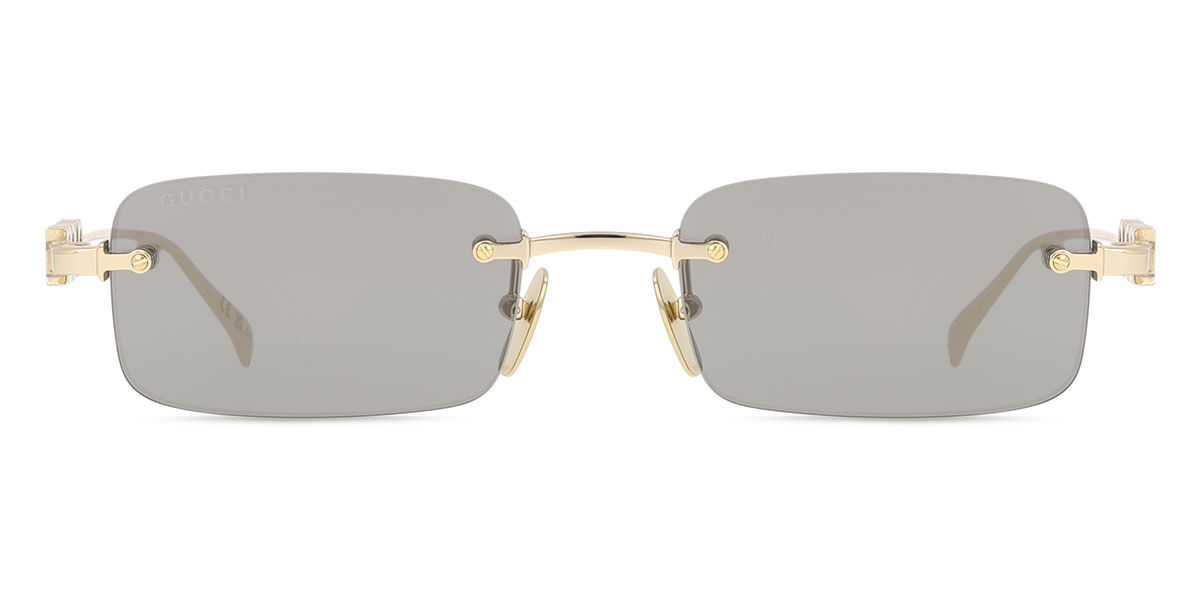 Gucci GG1808S 003, Gold frame, Grey lenses