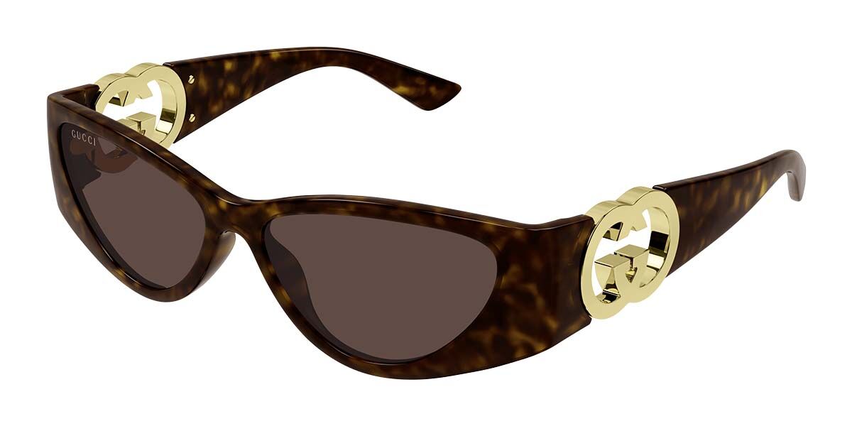 Gucci GG1824S 002, Tortoiseshell frame, Brown lenses