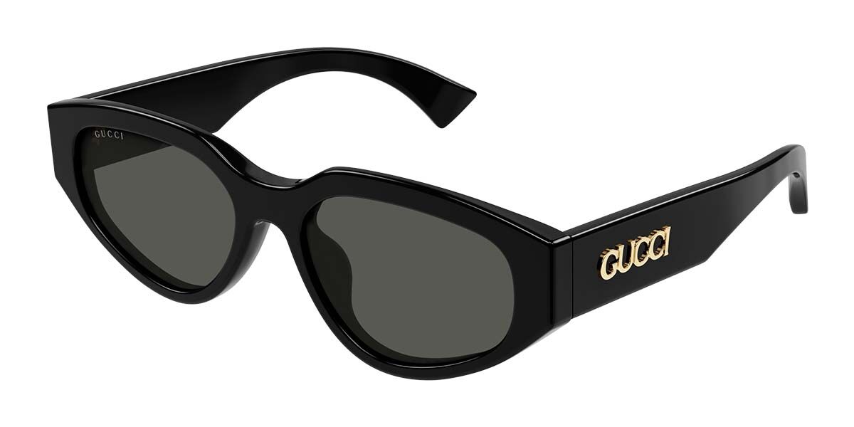 Gucci GG1845SA Asian Fit 001, Black frame, Grey lenses