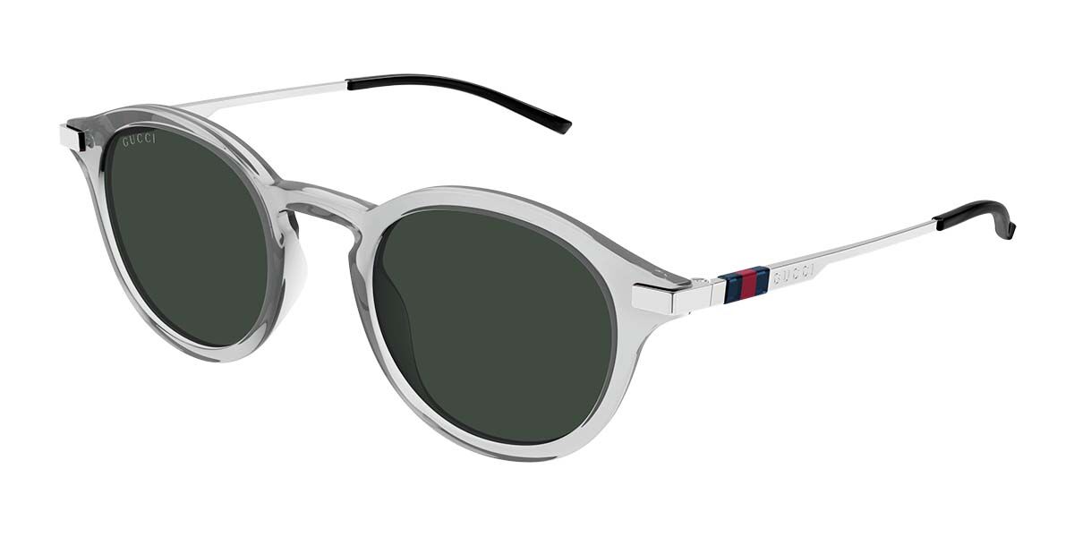 Gucci GG1890SA Asian Fit 003, Grey frame, Green lenses
