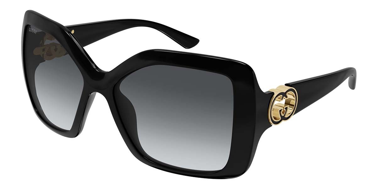 Gucci GG2015S 001, Black frame, Gradient Grey lenses