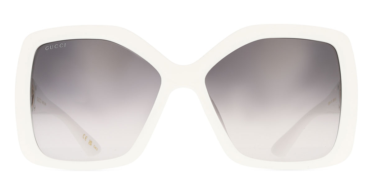 Gucci GG2015S 003, White frame, Gradient Grey lenses