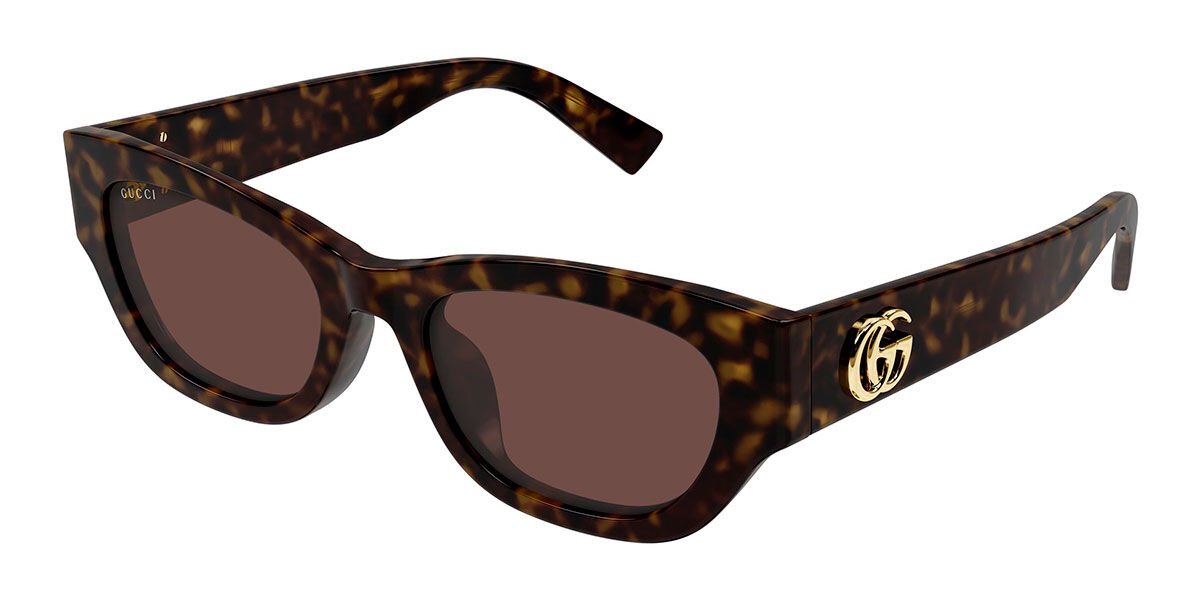 Gucci GG1954SA Asian Fit 002, Tortoiseshell frame, Brown lenses