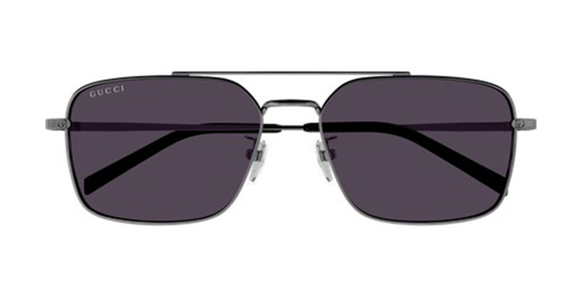 Gucci GG1957SA Asian Fit 003, Silver frame, Violet lenses