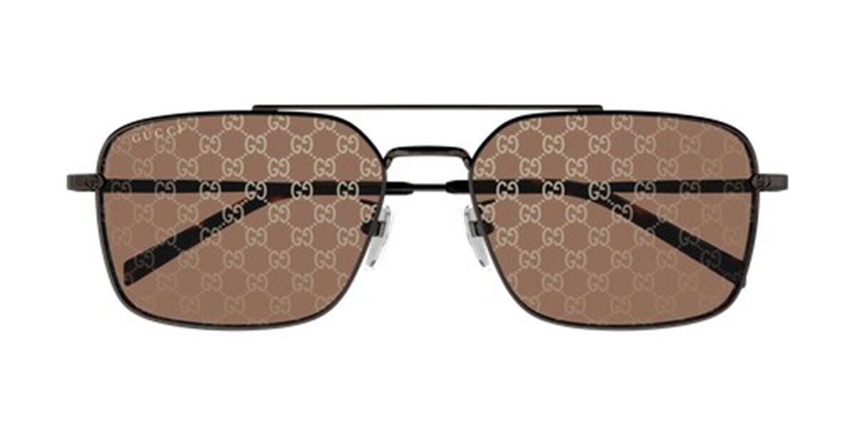 Gucci GG1957SA Asian Fit 005, Grey frame, Brown Mirror lenses