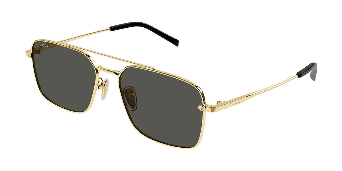 Gucci GG1957SA Asian Fit 001, Gold frame, Grey lenses