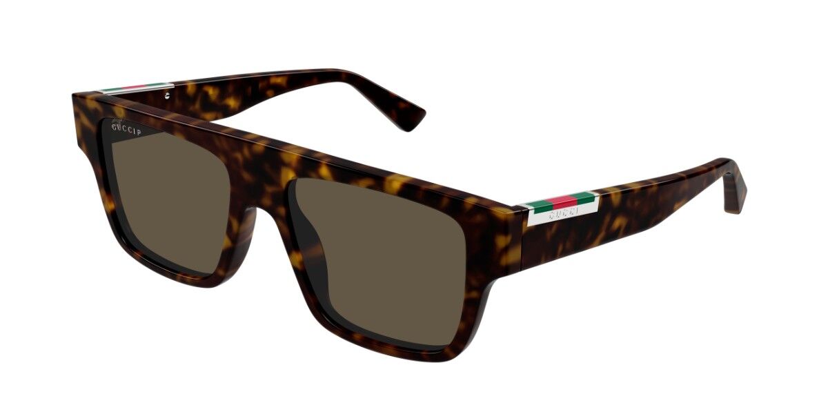 Gucci GG1960S 007, Tortoiseshell frame, Brown lenses