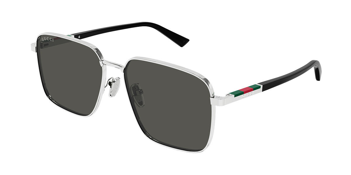 Gucci GG1965SK Asian Fit 001, Silver frame, Grey lenses