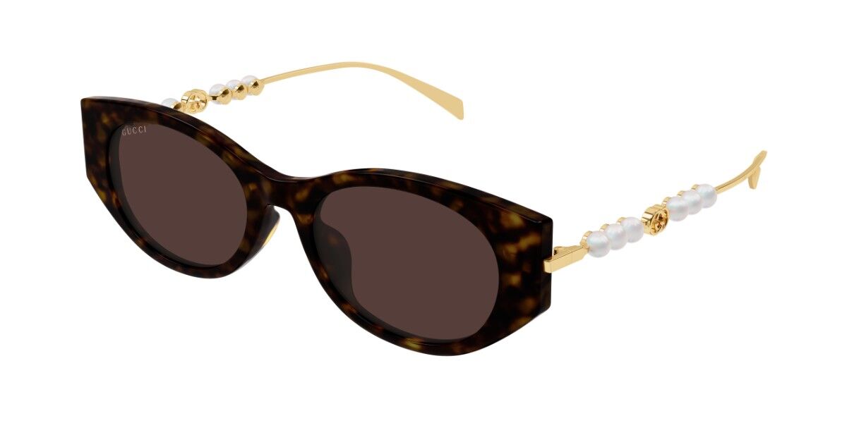 Gucci GG1970SA Asian Fit 003, Tortoiseshell frame, Brown lenses