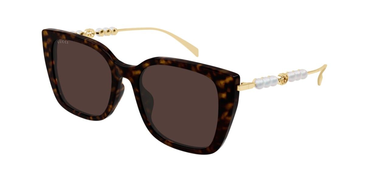 Gucci GG1971SA Asian Fit 003, Tortoiseshell frame, Brown lenses