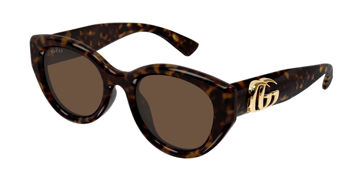 Gucci GG1976SK Asian Fit 003, Tortoiseshell frame, Brown lenses