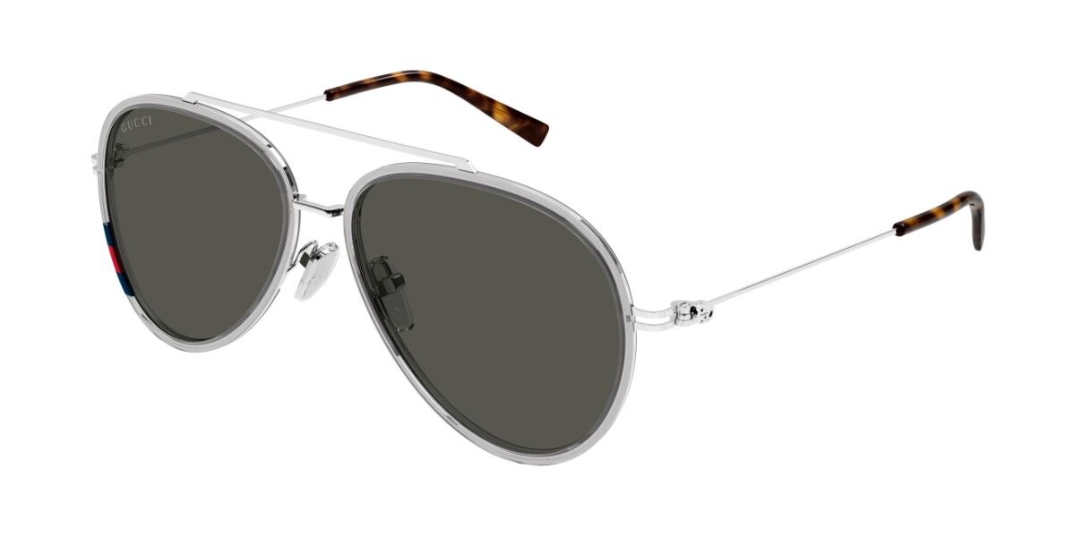 Gucci GG1981S 005, Silver frame, Grey lenses