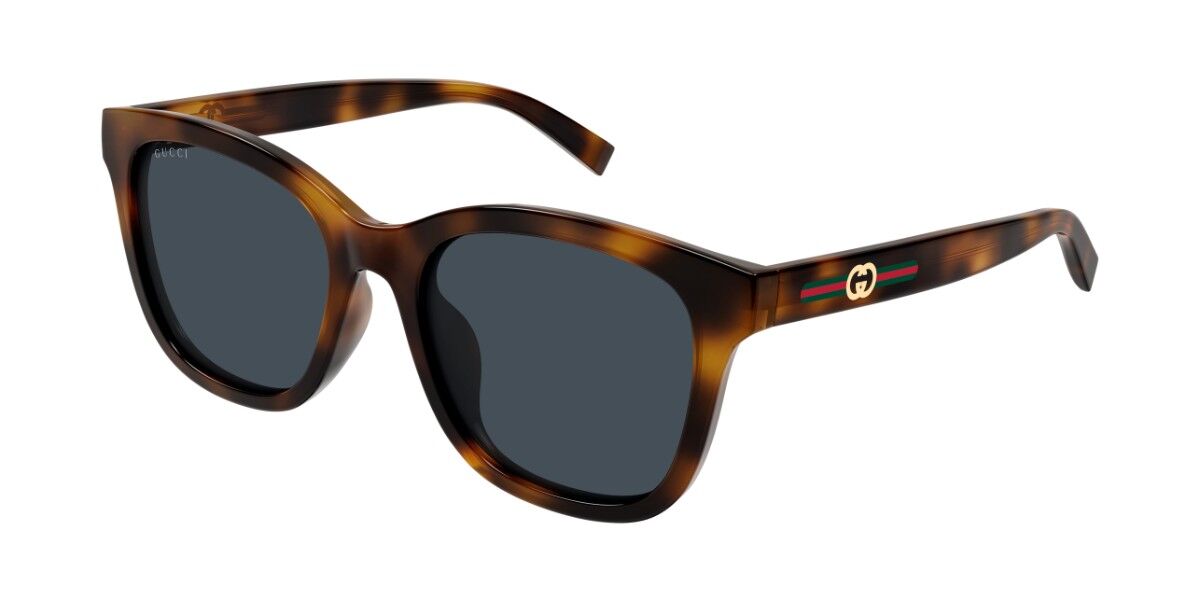 Gucci GG1984SK Asian Fit 002, Tortoiseshell frame, Blue lenses