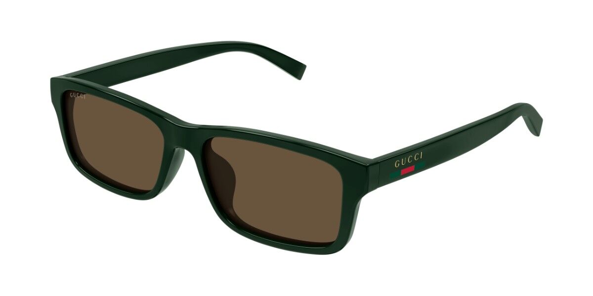 Gucci GG1986SA Asian Fit 003, Green frame, Brown lenses