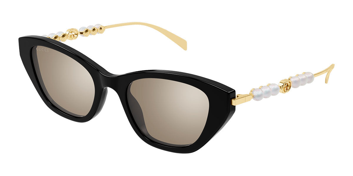 Gucci GG1968S 004, Black frame, Brown lenses