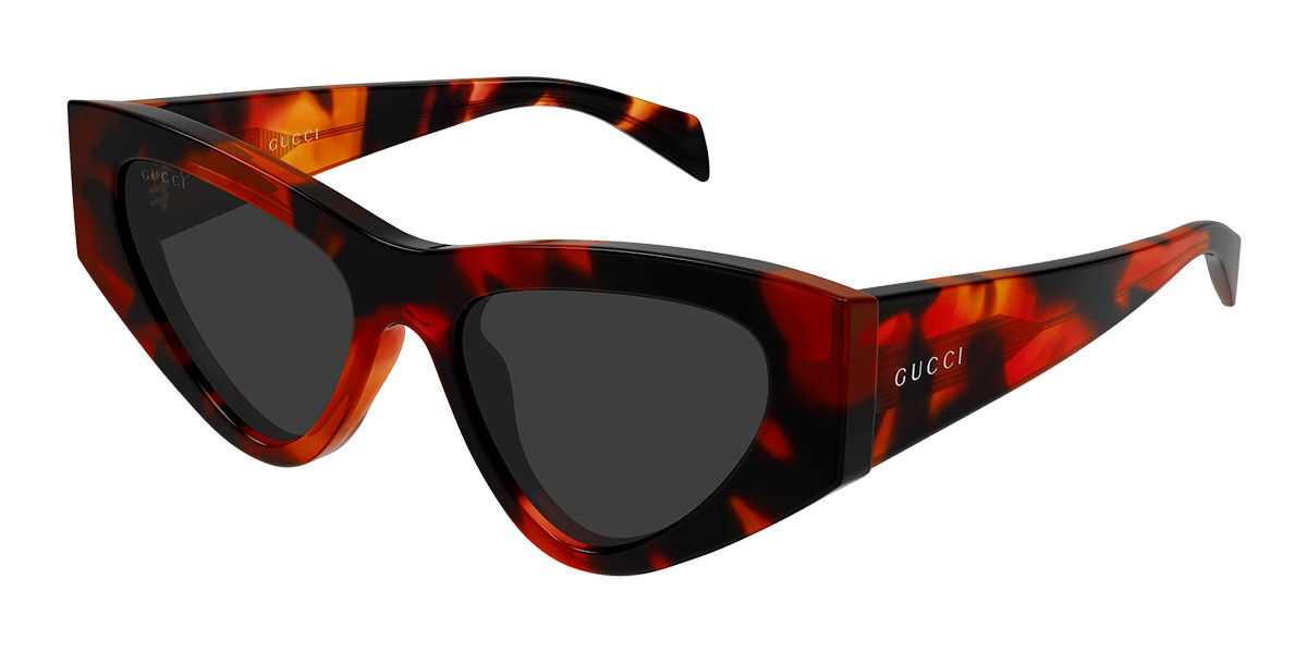 Gucci GG2019S 002, Tortoiseshell frame, Grey lenses