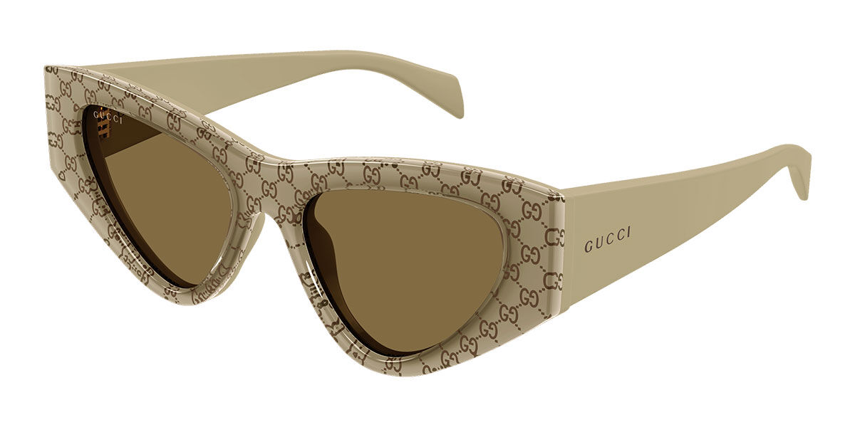 Gucci GG2019S 005, Brown frame, Brown lenses