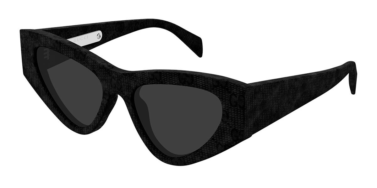 Gucci GG2019S 007, Black frame, Grey lenses