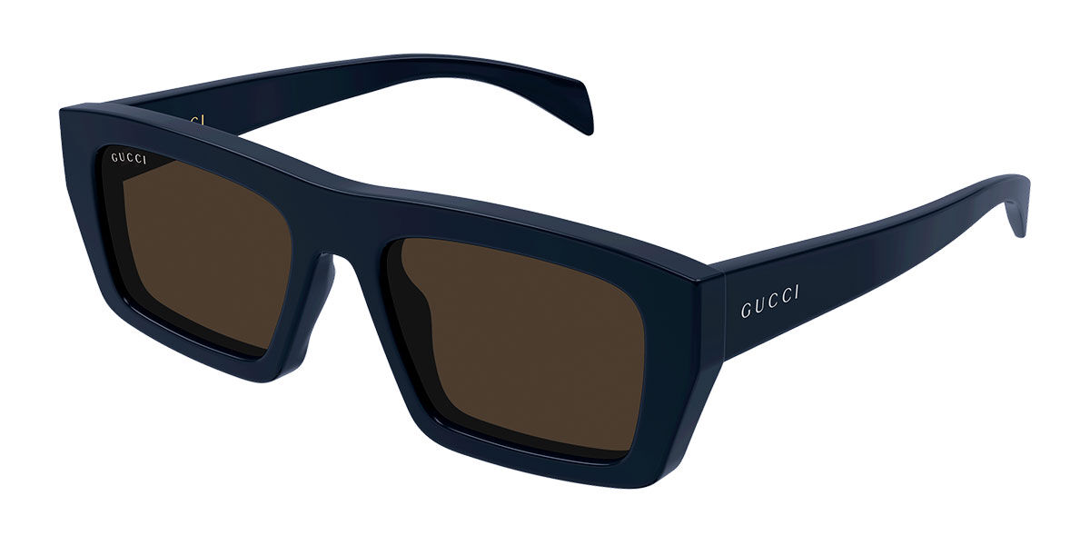 Gucci GG2020S 003, Blue frame, Brown lenses