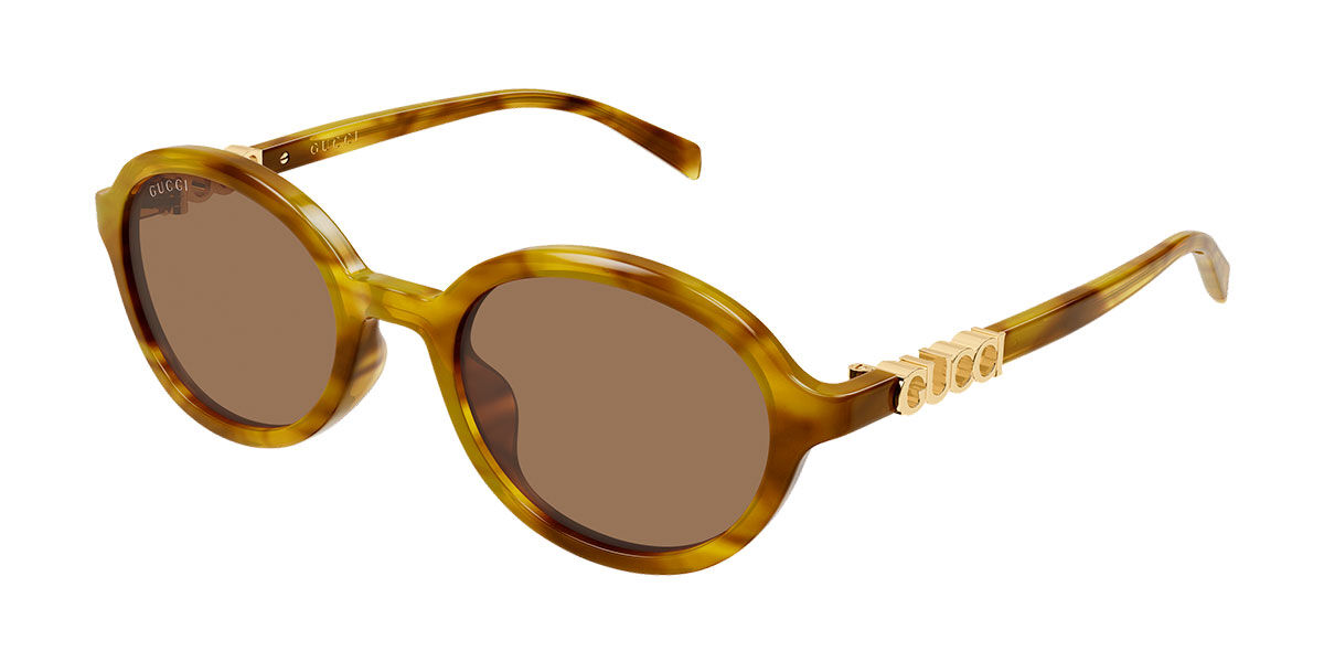 Gucci GG2033SA Asian Fit 003, Tortoiseshell frame, Brown lenses