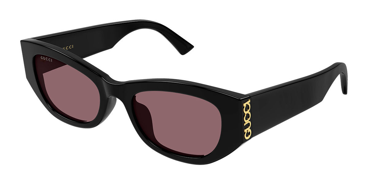 Gucci GG2044SA Asian Fit 003, Black frame, Red lenses