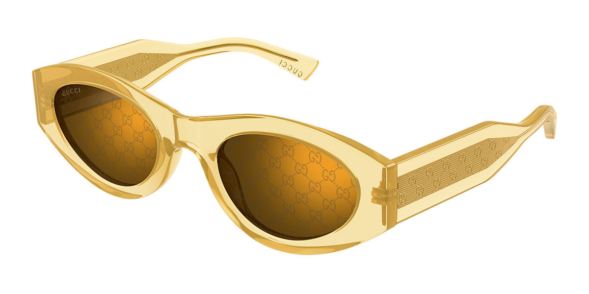 Gucci GG2065S 004, Yellow frame, Brown lenses