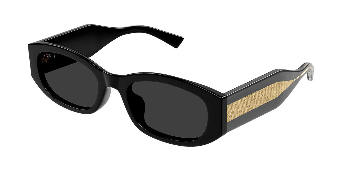 Gucci GG2068SA Asian Fit 001, Black frame, Grey lenses