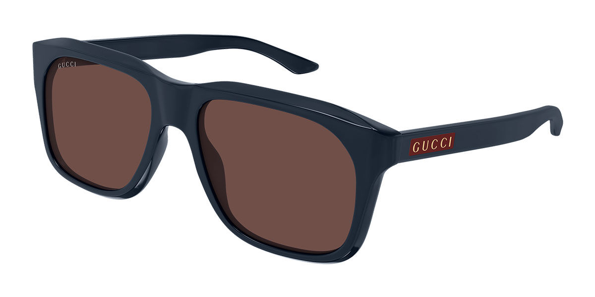 Gucci GG2077S 004, Blue frame, Brown lenses