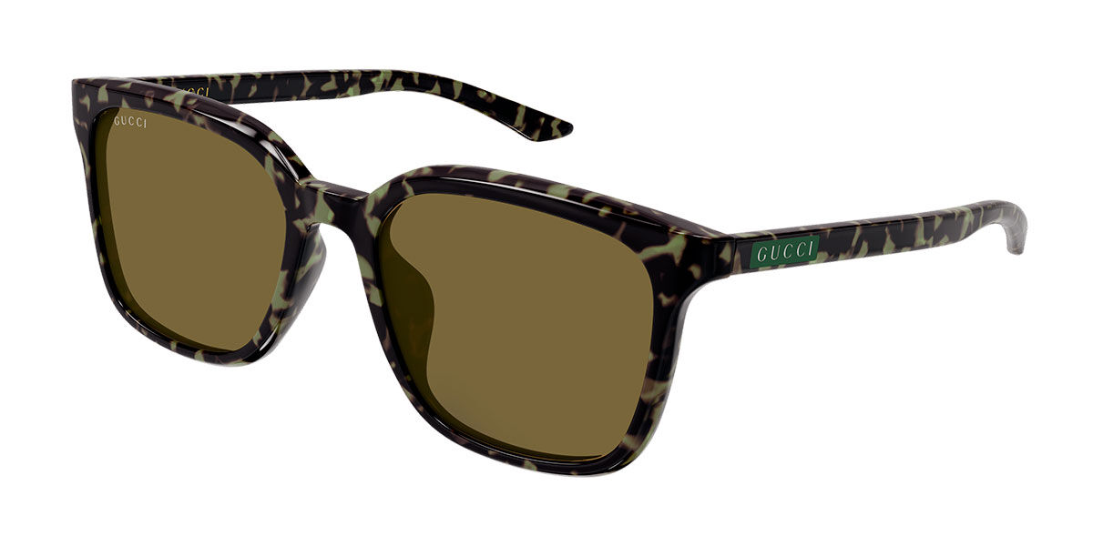 Gucci GG2080SK Asian Fit 003, Tortoiseshell frame, Brown lenses