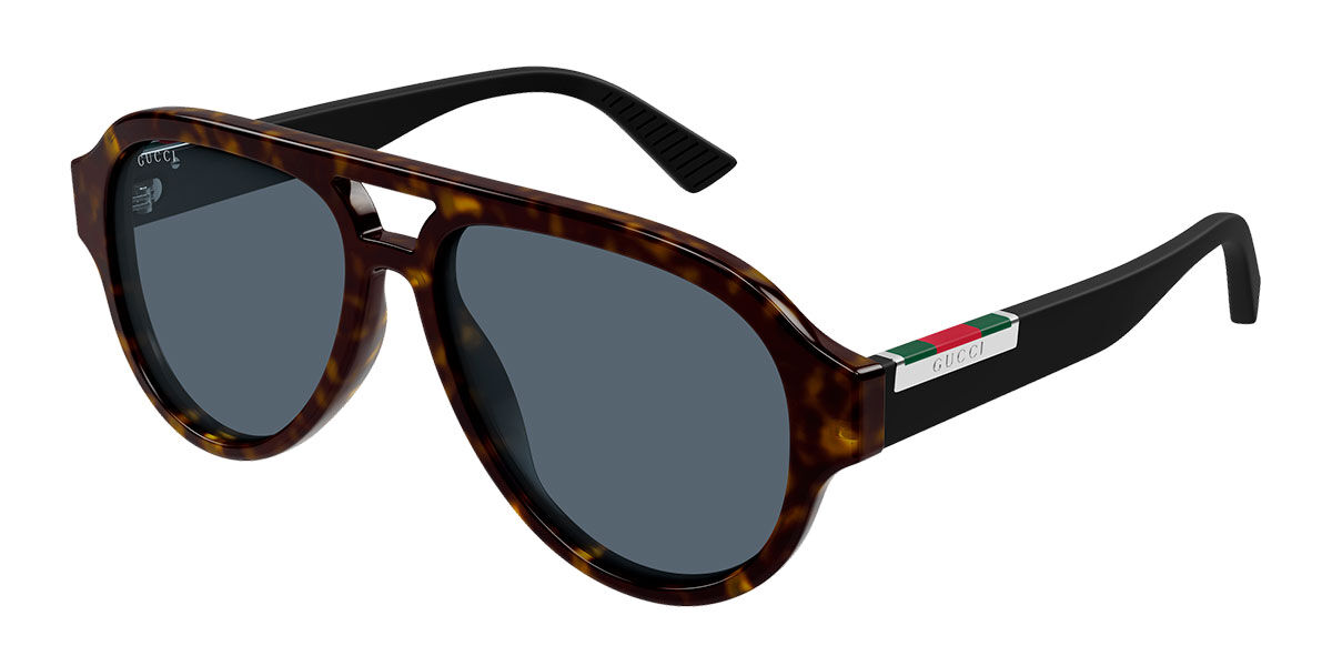 Gucci GG2088S 003, Tortoiseshell frame, Blue lenses