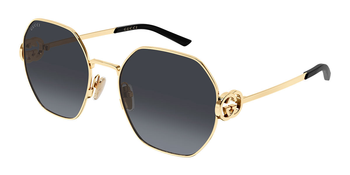 Gucci GG2046S 001, Gold frame, Gradient Grey lenses