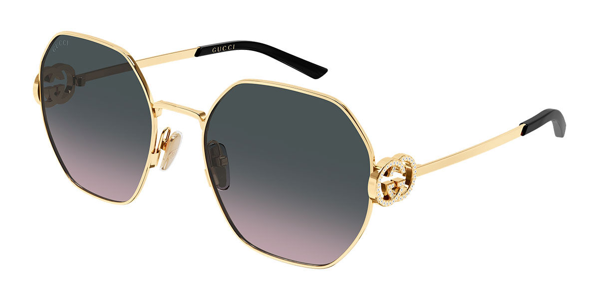 Gucci GG2046S 002, Gold frame, Gradient Grey lenses