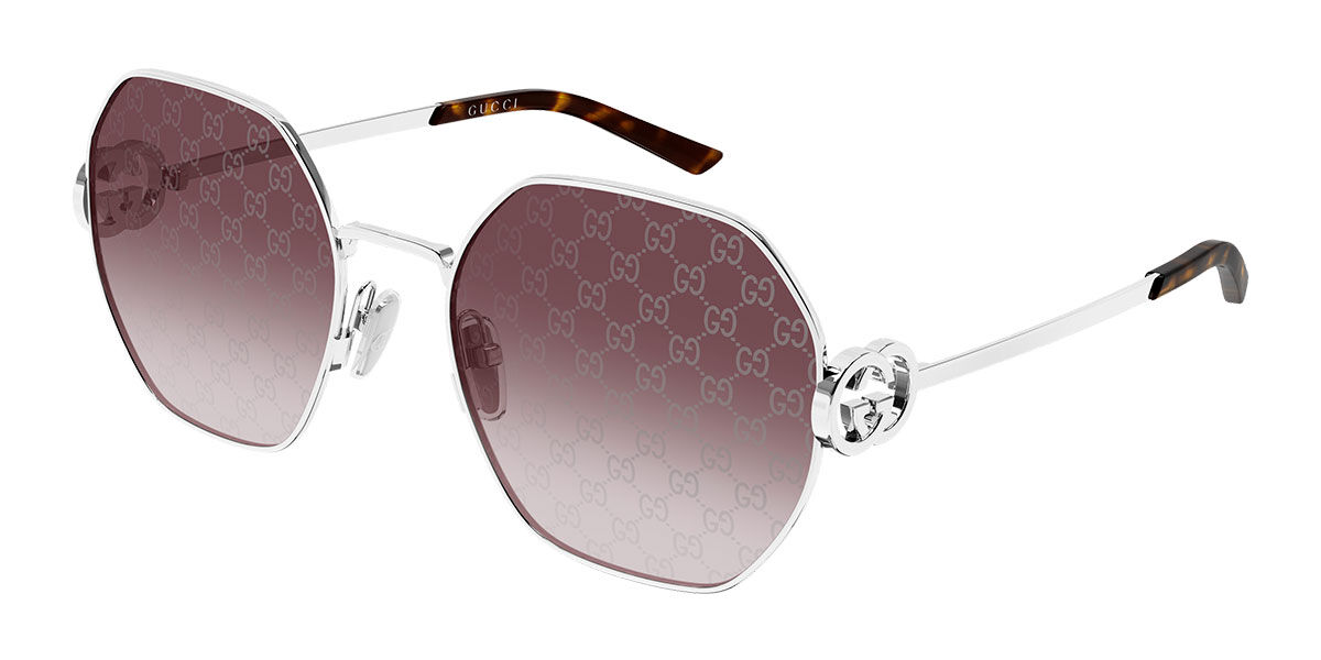 Gucci GG2046S 004, Silver frame, Gradient Red lenses