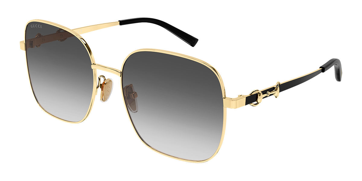 Gucci GG2053S Asian Fit 001, Gold frame, Gradient Grey lenses