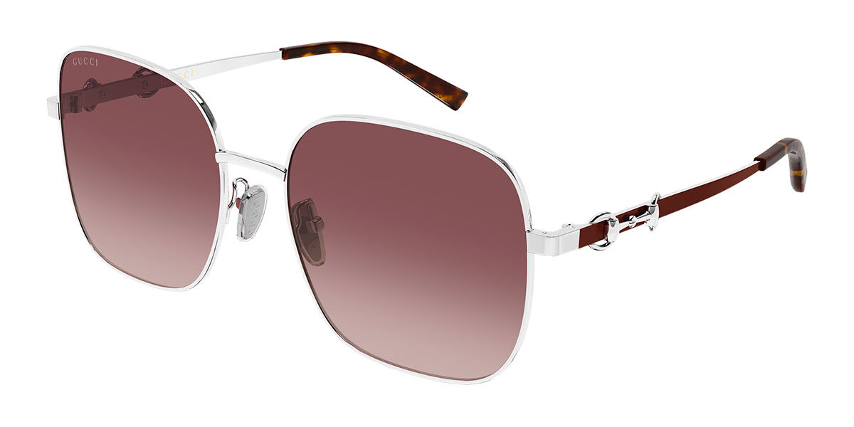 Gucci GG2053S Asian Fit 003, Silver frame, Gradient Red lenses