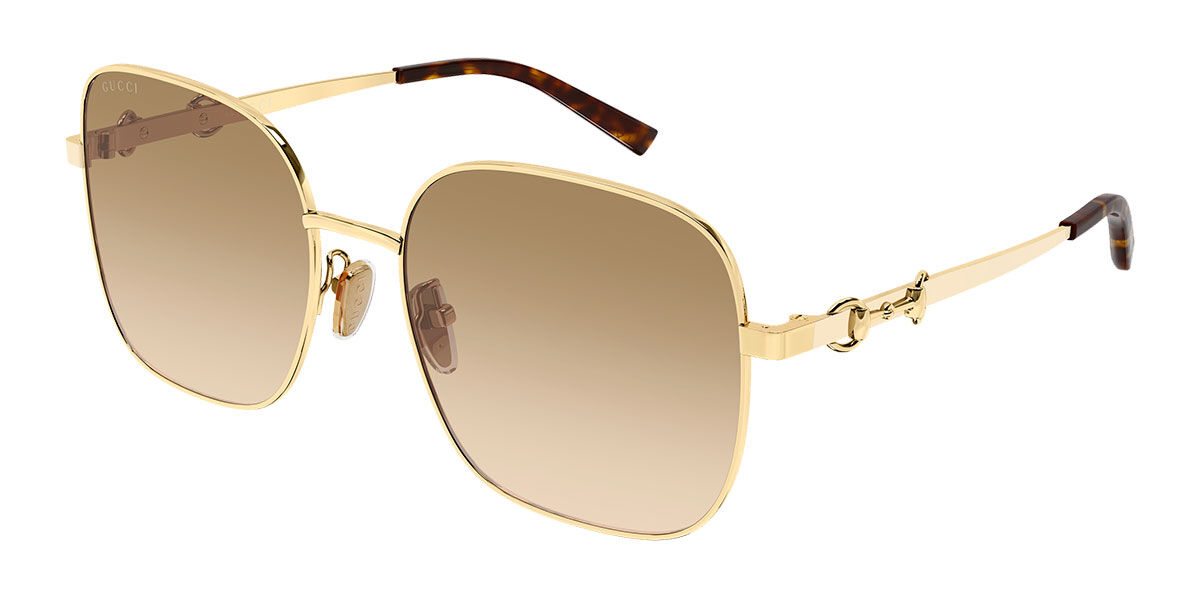 Gucci GG2053S Asian Fit 004, Gold frame, Gradient Brown lenses