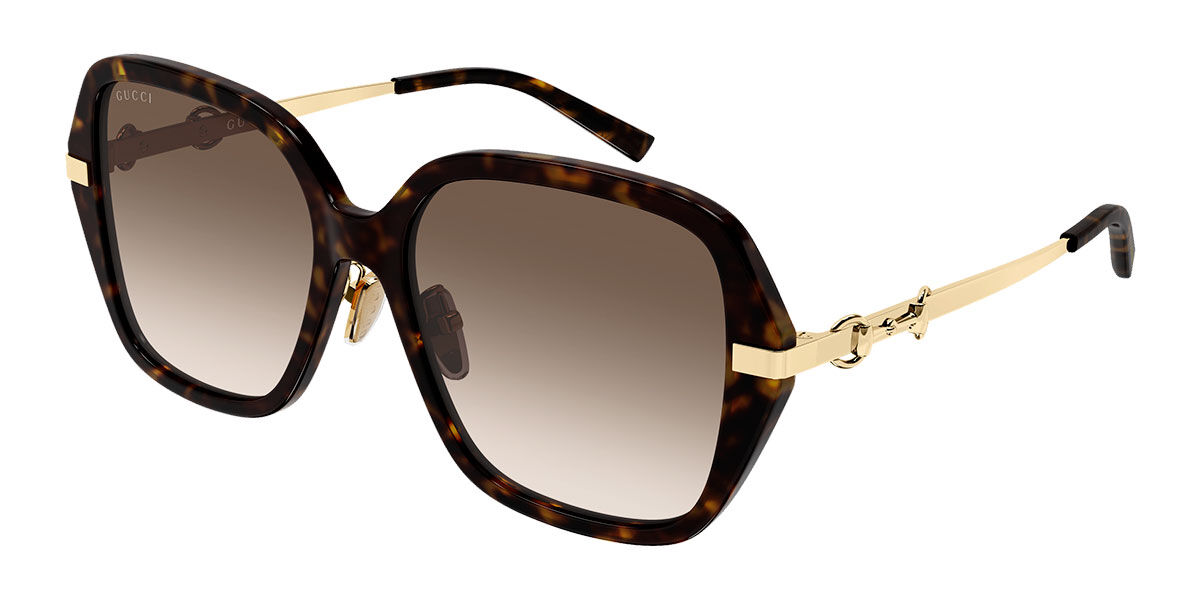 Gucci GG2055SA Asian Fit 002, Tortoiseshell frame, Gradient Brown lenses