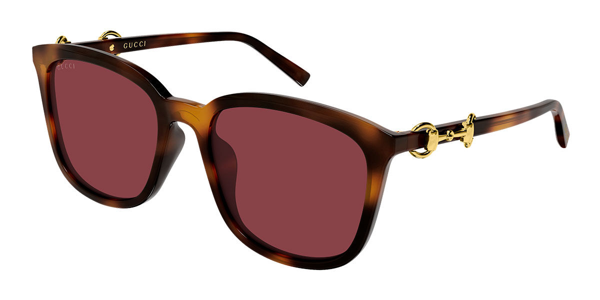 Gucci GG2057SK Asian Fit 003, Tortoiseshell frame, Red lenses