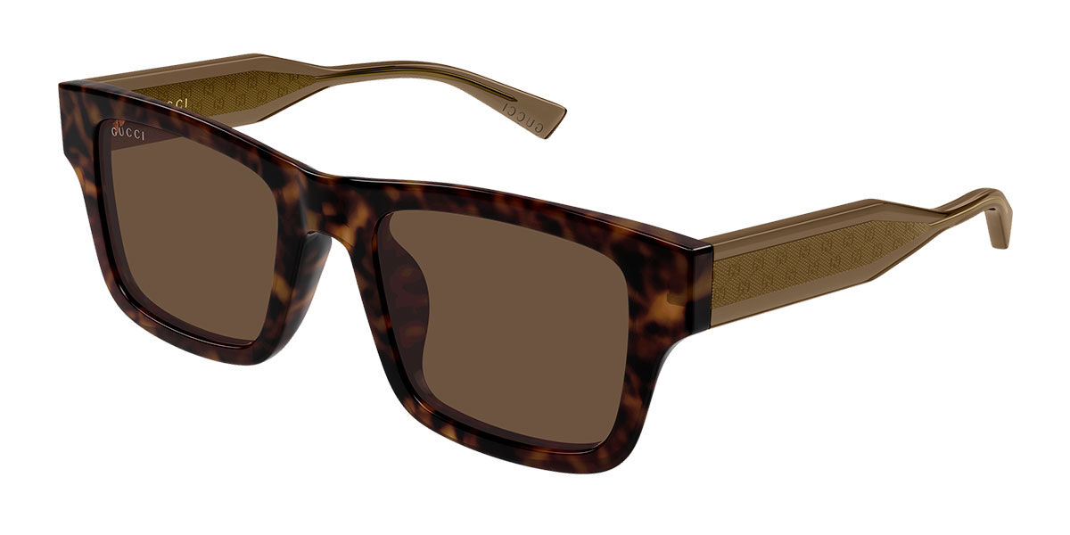Gucci GG2072SA Asian Fit 003, Tortoiseshell frame, Brown lenses