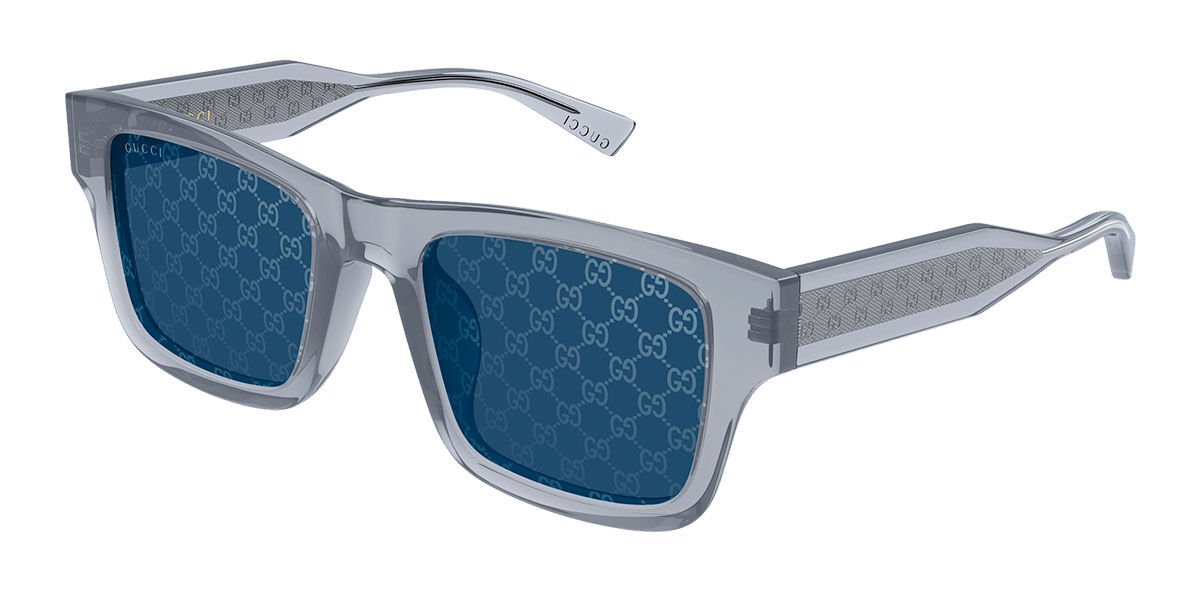 Gucci GG2072SA Asian Fit 004, Grey frame, Blue lenses