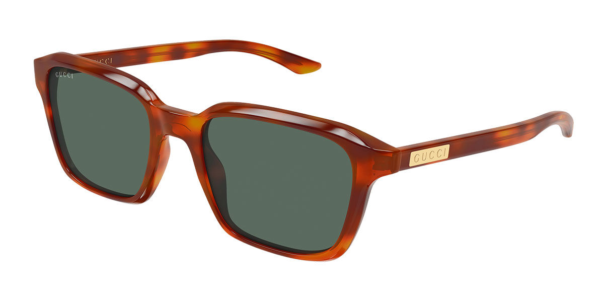 Gucci GG2078S 005, Tortoiseshell frame, Green lenses