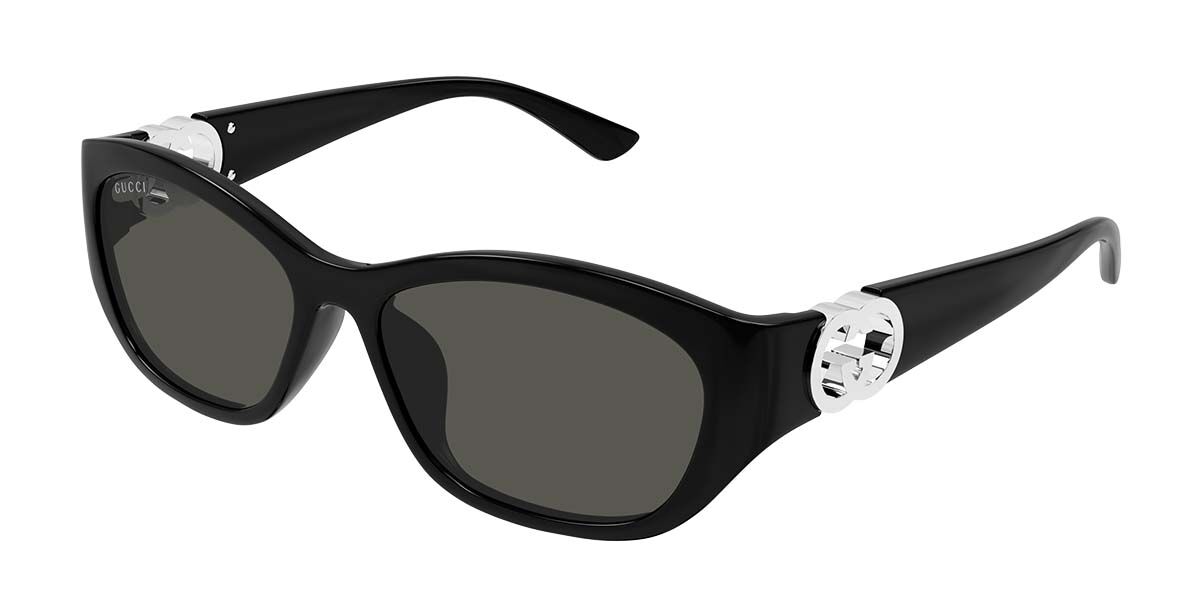 Gucci GG1826SK Asian Fit 001, Black frame, Grey lenses