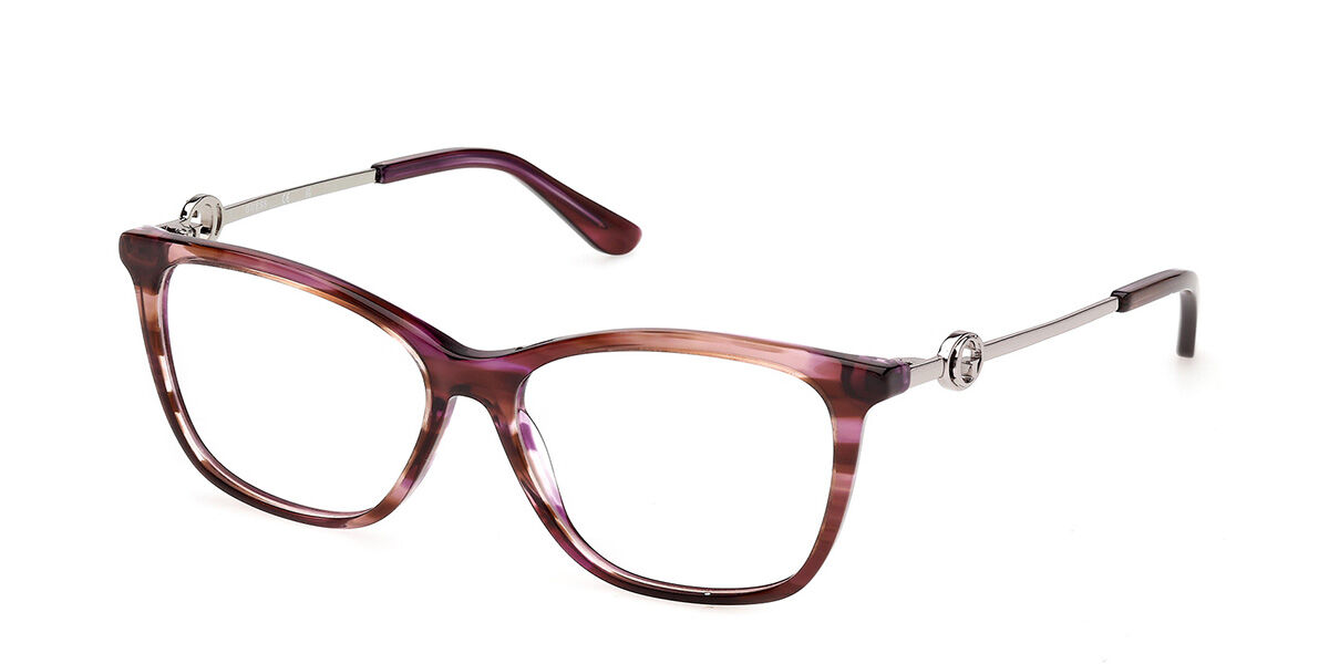 Guess GU50349 068 Women's Eyeglasses Burgundy Size 52 (Frame Only) - Blue Light Block Available