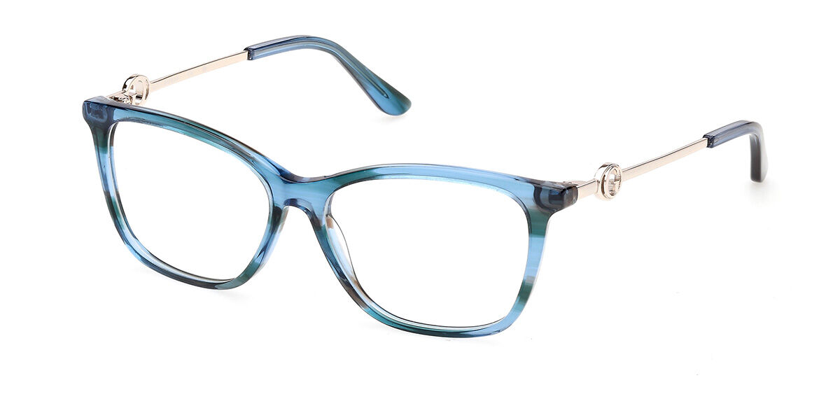 Guess GU50349 092 Women's Eyeglasses Blue Size 54 (Frame Only) - Blue Light Block Available