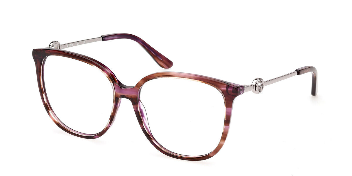 Guess GU50350 068 Women's Eyeglasses Burgundy Size 56 (Frame Only) - Blue Light Block Available