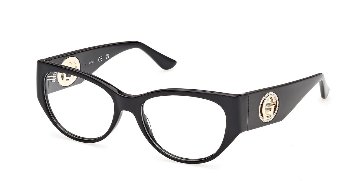 Guess GU50351 001 Women's Eyeglasses Black Size 52 (Frame Only) - Blue Light Block Available
