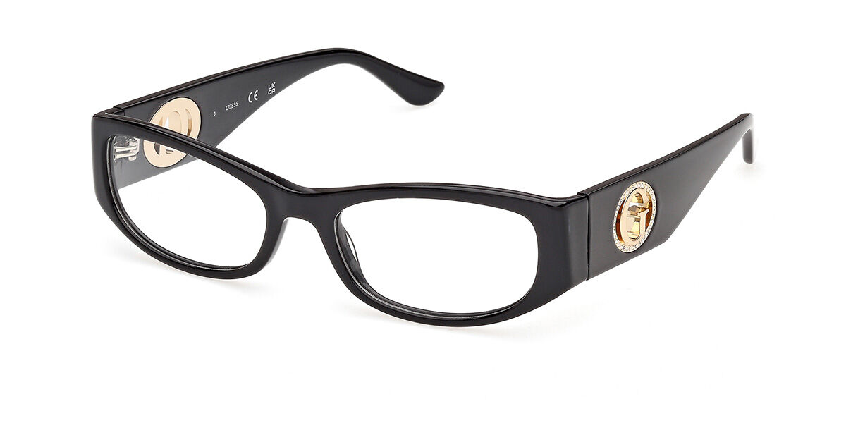 Guess GU50352 001 Women's Eyeglasses Black Size 53 (Frame Only) - Blue Light Block Available