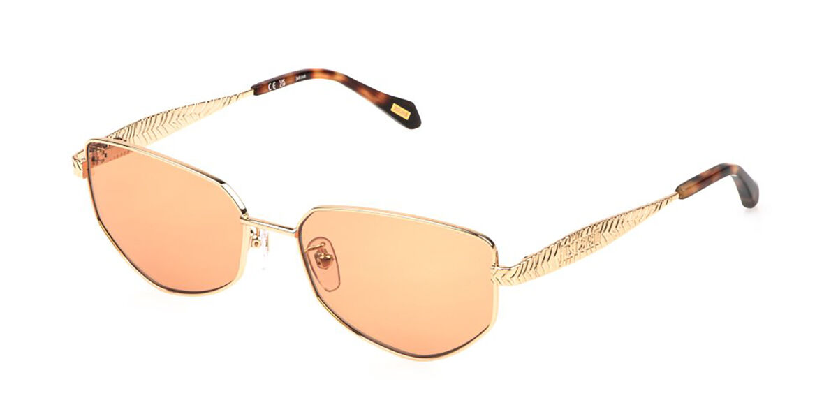 Just Cavalli SJC200 300Y, Gold frame, Orange lenses
