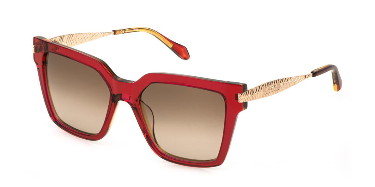 Just Cavalli SJC201 0TAD, Red frame, Brown Gradient Camel lenses