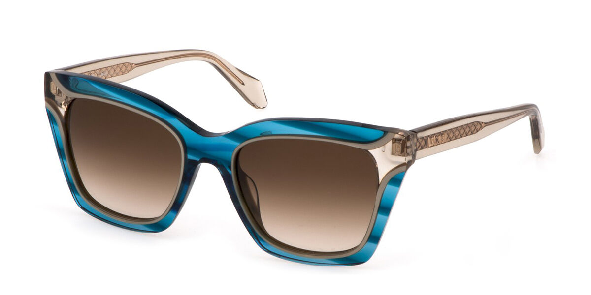 Just Cavalli SJC024V 0931, Blue frame, Gradient Brown lenses